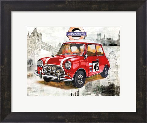 Framed British Car Print