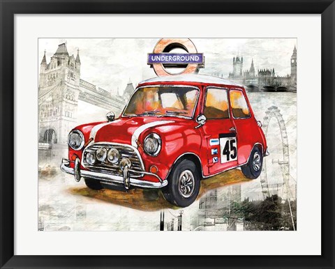 Framed British Car Print