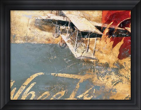 Framed Wheels and Wings Print