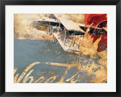 Framed Wheels and Wings Print