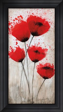 Framed Luminous Crimson II Print