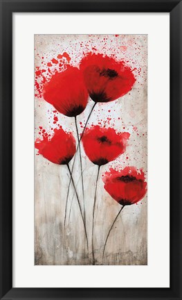 Framed Luminous Crimson II Print