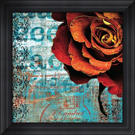 Framed Graffiti Rose Print