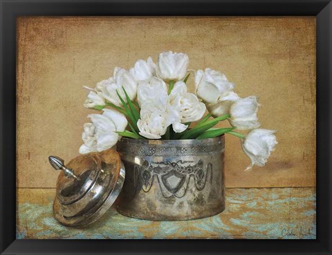 Framed Vintage Tulips II Print