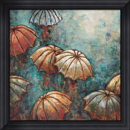 Framed Umbrellas Print