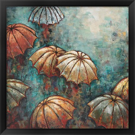 Framed Umbrellas Print