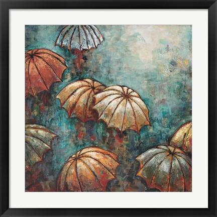 Framed Umbrellas Print