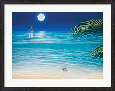 Framed Moonlit Palms Print