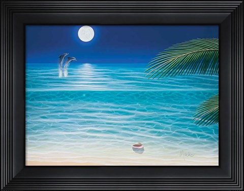 Framed Moonlit Palms Print