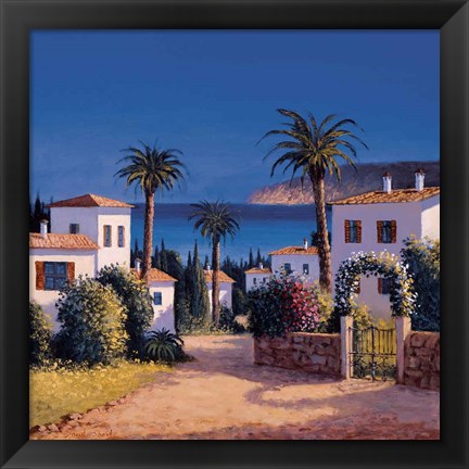 Framed Mediterranean Morning Shadows II Print