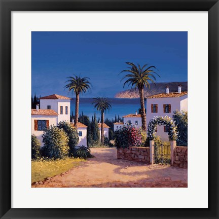 Framed Mediterranean Morning Shadows II Print