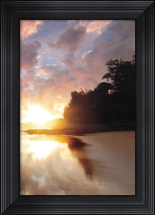Framed Secret Beach Sunrise III Print