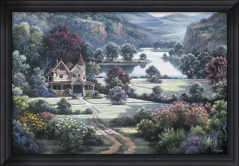 Framed Country Manor Print