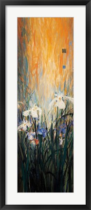 Framed Golden Winged Garden I Print