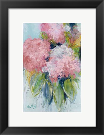 Framed Pink Hydrangeas Print