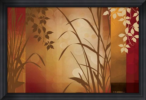 Framed Flaxen Silhouette Print