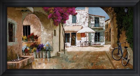 Framed Picking Up Flowers Print