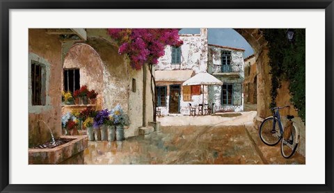 Framed Picking Up Flowers Print