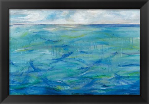 Framed Deep Blue Print