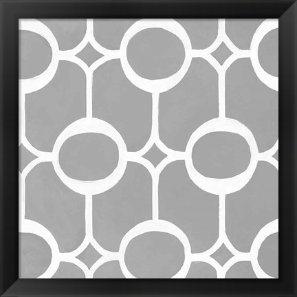 Framed Latticework Tile II Print