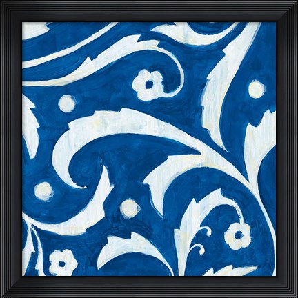 Framed Tangled In Blue III Print