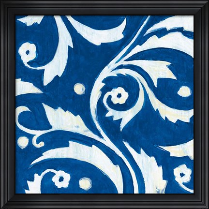 Framed Tangled In Blue IV Print