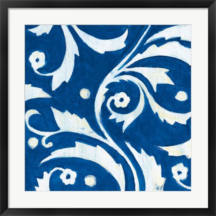 Framed Tangled In Blue IV Print