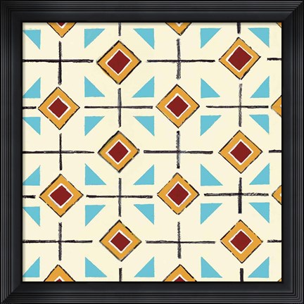 Framed Turquoise Tango Print
