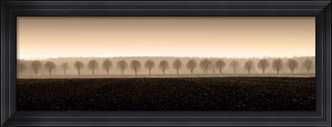 Framed Dappled Morning Fields Print