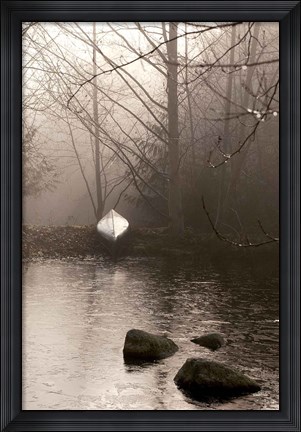 Framed Silvered Morning Pond Print