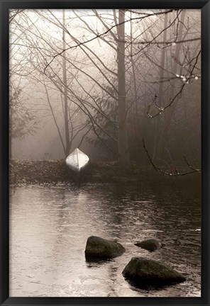 Framed Silvered Morning Pond Print