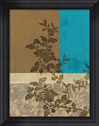 Framed Peony Branch I Print