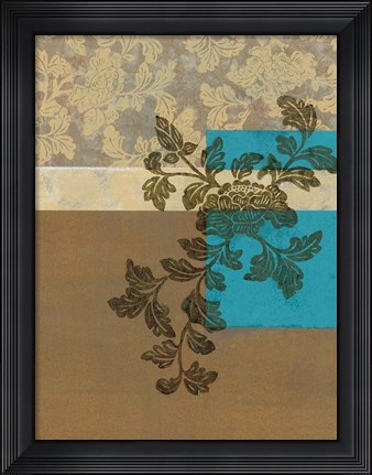 Framed Peony Branch II Print