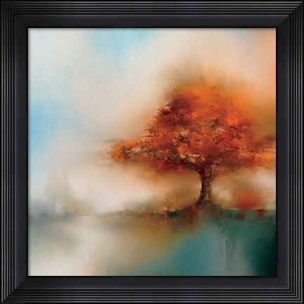 Framed Morning Mist &amp; Maple I Print