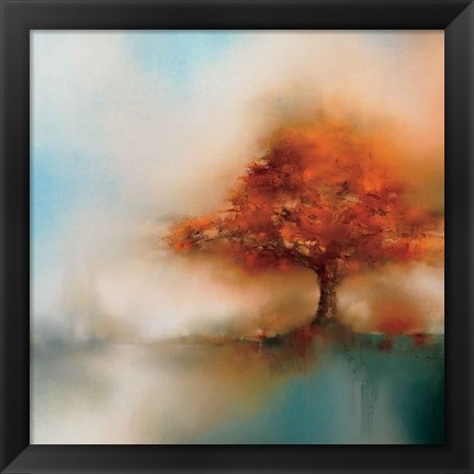 Framed Morning Mist &amp; Maple I Print