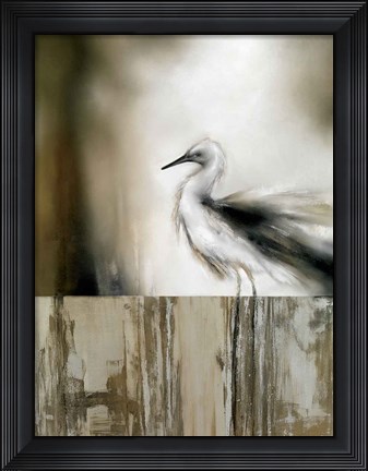 Framed Sea Mist &amp; the Egret Print