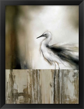 Framed Sea Mist &amp; the Egret Print