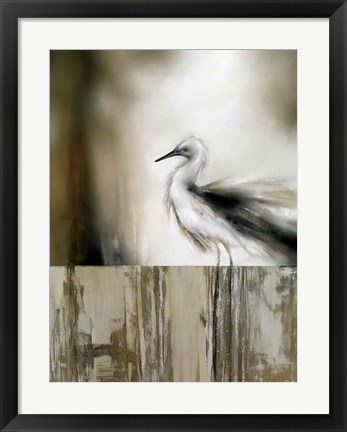 Framed Sea Mist &amp; the Egret Print