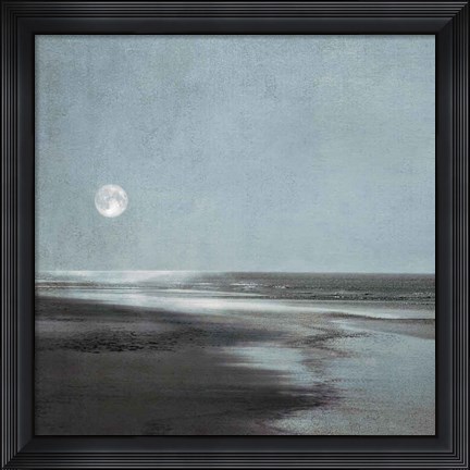 Framed Moonlit Beach Print