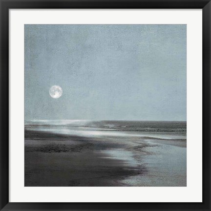 Framed Moonlit Beach Print