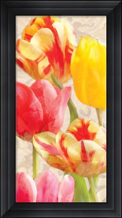 Framed Glowing Tulips I Print