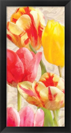 Framed Glowing Tulips I Print