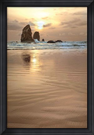 Framed Sunset Silhouette Print