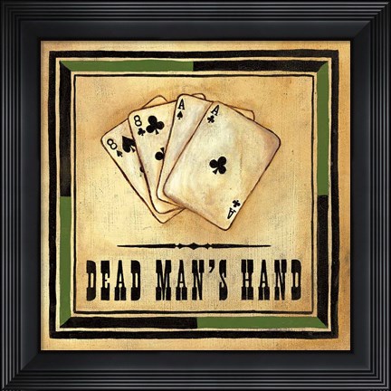 Framed Dead Man&#39;s Hand Print