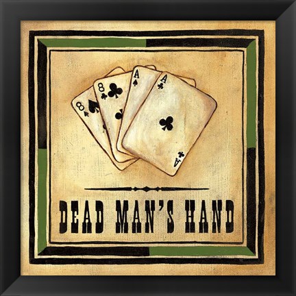 Framed Dead Man&#39;s Hand Print