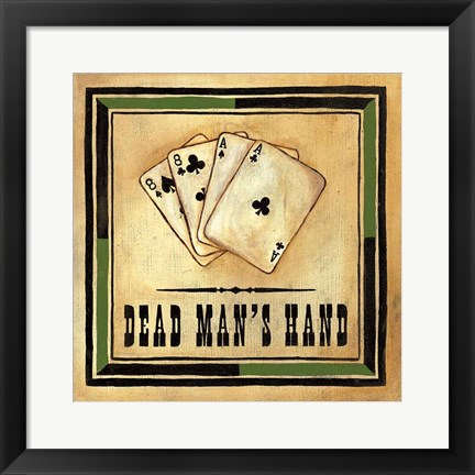 Framed Dead Man&#39;s Hand Print