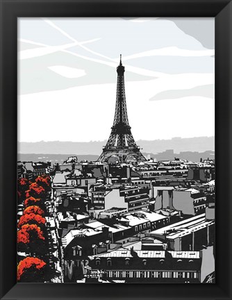 Framed Paris I Print