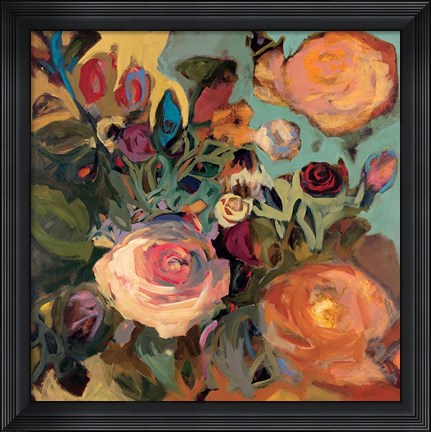 Framed Rose Garden II Print