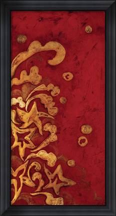 Framed Red Shinwa I Print