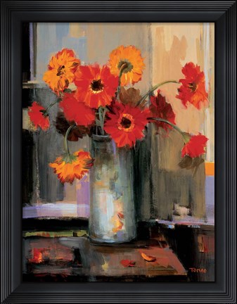 Framed Floral Sunset Print